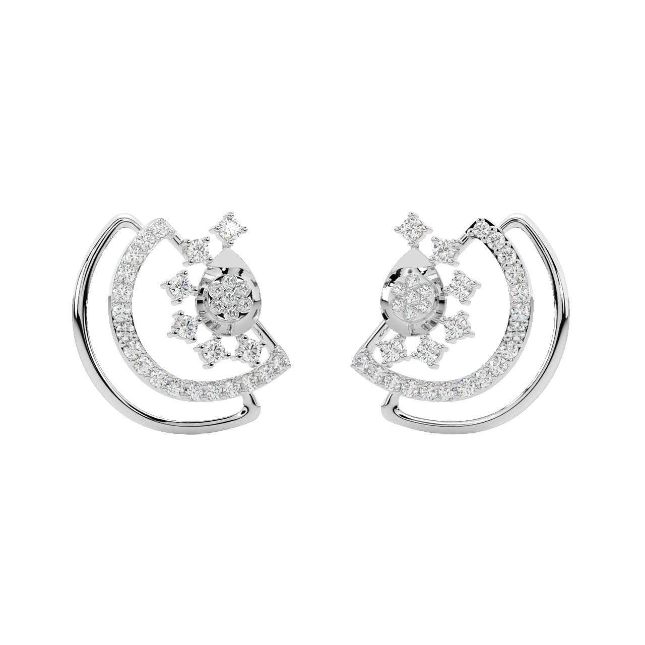 Emery Round Diamond Stud Earrings